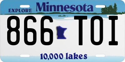 MN license plate 866TOI