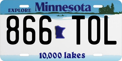 MN license plate 866TOL