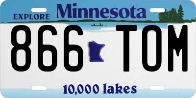 MN license plate 866TOM