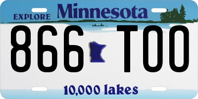 MN license plate 866TOO