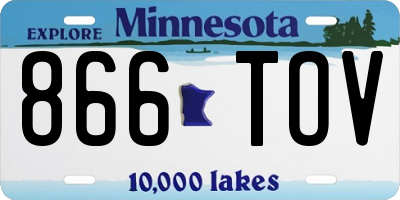 MN license plate 866TOV