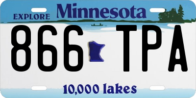 MN license plate 866TPA