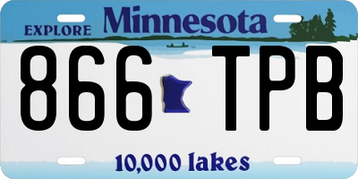 MN license plate 866TPB