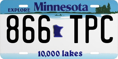 MN license plate 866TPC