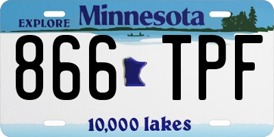 MN license plate 866TPF