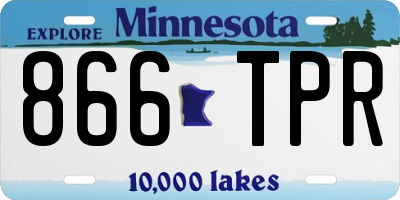 MN license plate 866TPR