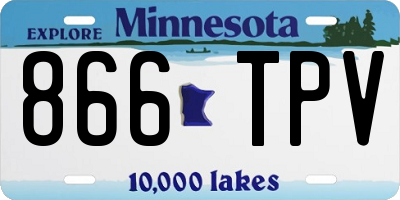 MN license plate 866TPV