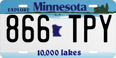 MN license plate 866TPY