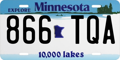 MN license plate 866TQA