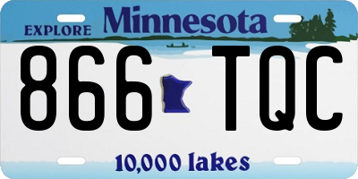 MN license plate 866TQC