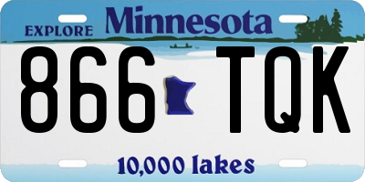 MN license plate 866TQK