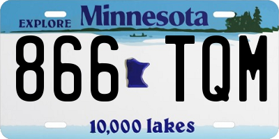 MN license plate 866TQM