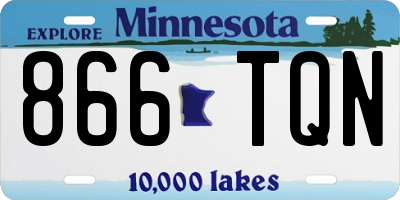MN license plate 866TQN