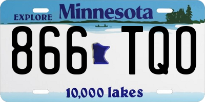 MN license plate 866TQO