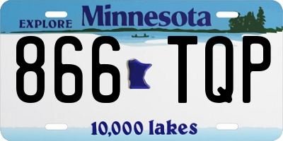 MN license plate 866TQP