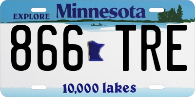 MN license plate 866TRE