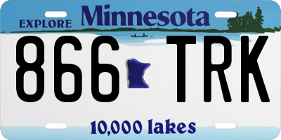 MN license plate 866TRK