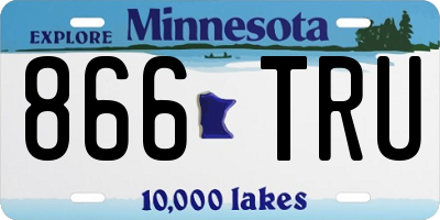 MN license plate 866TRU