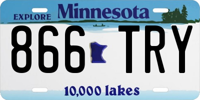 MN license plate 866TRY