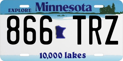 MN license plate 866TRZ
