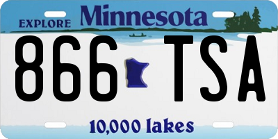 MN license plate 866TSA