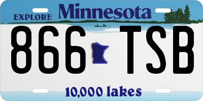 MN license plate 866TSB