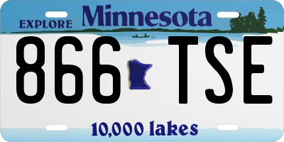MN license plate 866TSE