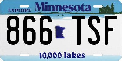 MN license plate 866TSF