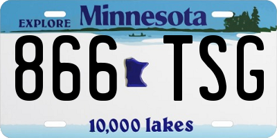 MN license plate 866TSG