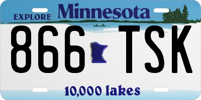 MN license plate 866TSK
