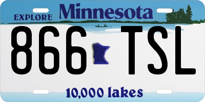 MN license plate 866TSL