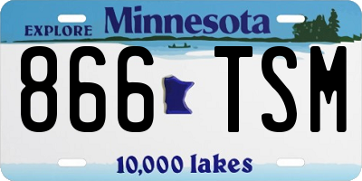 MN license plate 866TSM