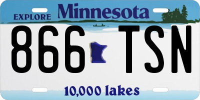 MN license plate 866TSN