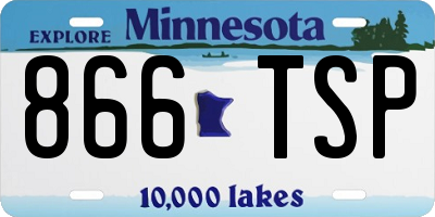 MN license plate 866TSP