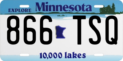 MN license plate 866TSQ