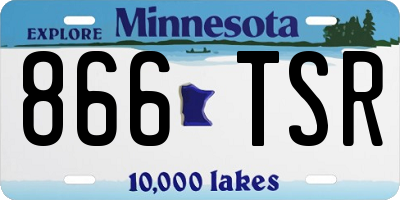 MN license plate 866TSR