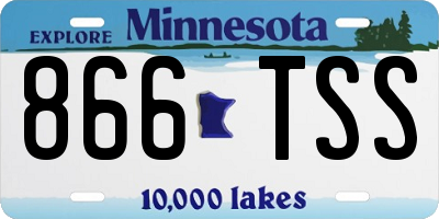 MN license plate 866TSS