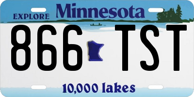 MN license plate 866TST