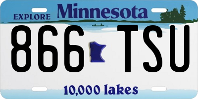 MN license plate 866TSU