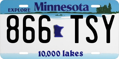 MN license plate 866TSY