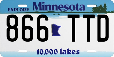 MN license plate 866TTD