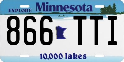 MN license plate 866TTI