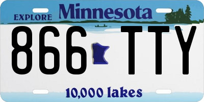 MN license plate 866TTY