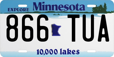 MN license plate 866TUA