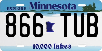 MN license plate 866TUB
