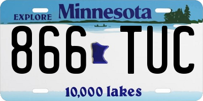 MN license plate 866TUC