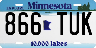 MN license plate 866TUK