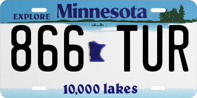 MN license plate 866TUR