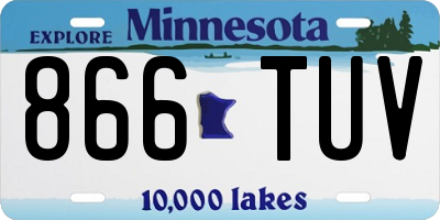 MN license plate 866TUV
