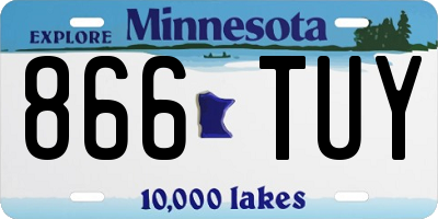 MN license plate 866TUY